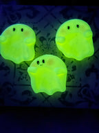 Ghost Glow Worry Stone keychain